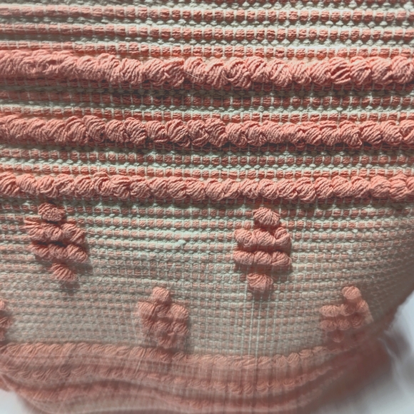 Shade & Shore Rose Pink Fringe Boxy Straw Tote Beach Bag NWT - Picture 6 of 8